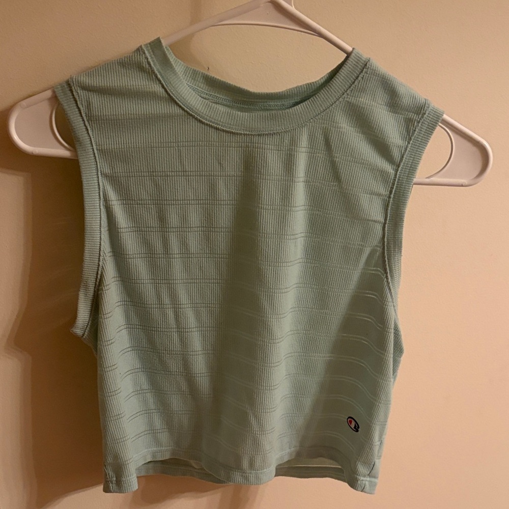 Champion Women's Light Green Crop Top